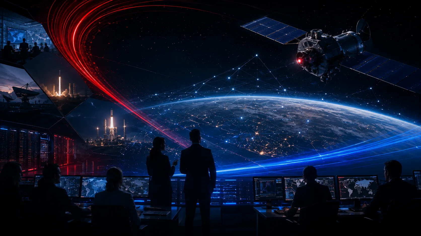 Cinematic aerospace and mission-control technology environment