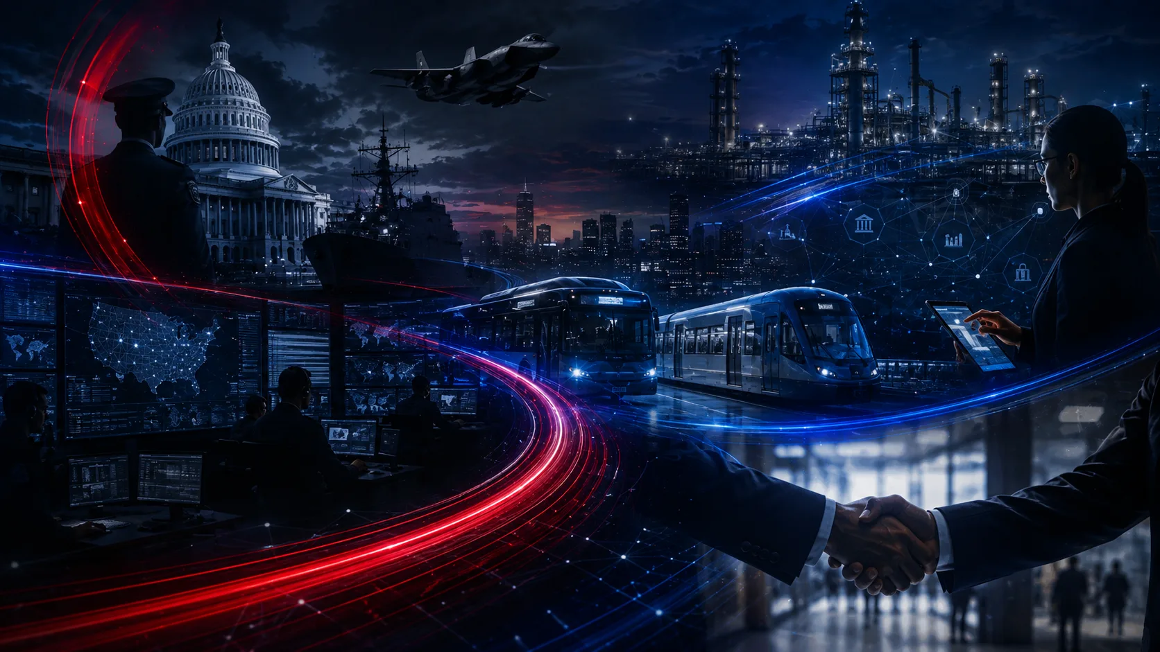 Government, defense, transit and enterprise sectors connected by secure technology